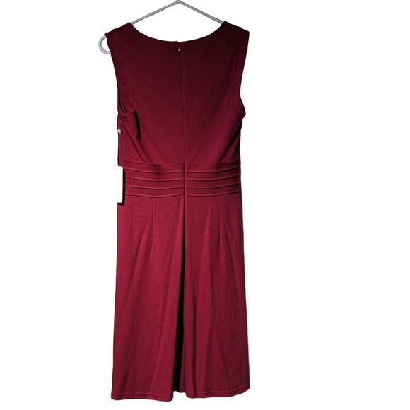 41Hawthorn Burgundy Dita Sleeveless Ponte Knit Tuck Pleated NWT Womens Sz M - Picture 2 of 15